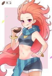 1girls cute eating female league_of_legends midriff sole_female solo tagme_(artist) weight_gain zoe_(league_of_legends)