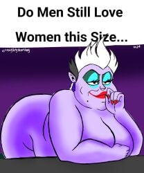 1girls anaughtymonkey anthro ass bbw big_breasts breasts chubby chubby_female disney disney_villains do_men_still_love_women_this_size english_text female genitals meme meme_caption nipples nude nude_female overweight overweight_female plump plus_size purple_skin pussy tagme text the_little_mermaid the_little_mermaid_(1989_film) thick_ass thick_thighs ursula ursula_(the_little_mermaid) white_hair wide_hips