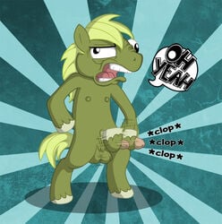 1boy bluevon dexterous_hooves equine friendship_is_magic hasbro horse male male_only masturbation my_little_pony nipples pony smooth_skin solo standing