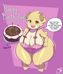 2024 3_toes 4_fingers animated anthro anus apron apron_only areola areola_slip ass big_breasts big_butt birthday birthday_cake breasts brown_eyes cake chapsan clothing dessert english_text feet female fingers food happy_birthday hi_res horn huge_butt hyper hyper_butt kobold looking_at_viewer looking_back looking_back_at_viewer open_mouth short_playtime side_boob slideshow solo sound tagme tales_of_sezvilpan text thick_thighs tiki_(joaoppereiraus) toes video video voice_acted wide_hips