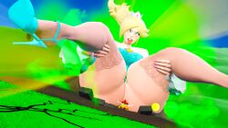 1boy 1girls bowser fart fart_cloud female giantess huge_ass larger_female male mario_(series) nintendo prevence princess_rosalina size_difference smaller_male smothering tagme