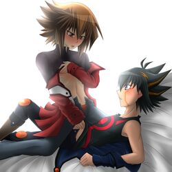 human jaden_yuki male male_only multiple_males yaoi yu-gi-oh! yu-gi-oh!_5d's yu-gi-oh!_gx yusei_fudo