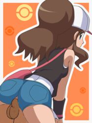 animated ass awa balls brown_hair clothed_sex cowgirl_position female female_on_top girl_on_top hilda_(pokemon) human human_only looking_back lowres male on_top penis pokemon ride riding sex straddle straight uncensored vaginal_penetration