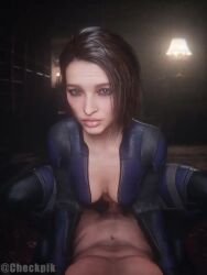 1boy 1girls 3:4 3d 3d_animation animated athletic_female big_breasts big_penis bodysuit brown_hair capcom checkpik cleavage clothed clothed_female clothed_female_nude_male evilaudio female female_focus female_on_top female_penetrated human jellyfishjubilee jill_valentine jill_valentine_(sasha_zotova) light-skinned_female light-skinned_male light_skin looking_at_viewer male male_pov nude nude_female open_clothes partially_clothed penetration penis pov pov_eye_contact resident_evil resident_evil_3 resident_evil_3_remake resident_evil_5 riding riding_penis sex shorter_than_30_seconds sound tagme vagina vaginal vaginal_penetration vaginal_sex vertical_video video