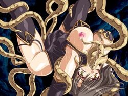 1girls all_the_way_through ambiguous_penetration covered_penetration dress female game_cg implied_penetration implied_sex one_breast_out original sex_under_clothes sex_under_dress tagme tamiya_akito tentacle tentacle_under_dress tentacles_under_clothes