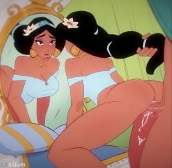 1boy 1girls 2d 2d_animation aladdin animated ass big_breasts black_hair braided_ponytail breasts chest cleavage creampie cum cum_drip cum_in_pussy cum_inside cum_leaking dark-skinned_female dark_skin disney disney_princess doggy_style doggystyle dress female flower_in_hair full_cleavage hair_accessory hair_pull jellyfishjubilee large_breasts legs litsilium middle_eastern mirror moaning mp4 open_mouth penis princess_jasmine pussy reflection saberwolf8 sex sound spread_legs straight tagme taken_from_behind thighs topwear unprotected_sex vagina vaginal_penetration video voice_acted