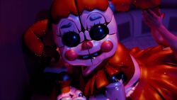 3d 3d_animation animated animatronic baby_(fnafsl) canon_appearance circus_baby circus_baby_(fnaf) circus_baby_(original) cowgirl_position cum cum_inside female five_nights_at_freddy's full_color human_on_robot larger_female longer_than_2_minutes longer_than_one_minute nastytentaclee no_panties robot_girl size_difference sound straight tagme vaginal_penetration video