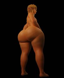 3d ass_focus blonde_hair bubble_butt dat_ass femboy gay huge_ass hyrule_warriors link link_(hyrule_warriors) male_only the_legend_of_zelda thick_ass thick_thighs wide_hips