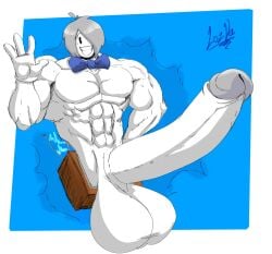 abs cartoony daniel_(salvidin) gigantic_penis hyper_balls hyper_penis muscular_male olozva television toony