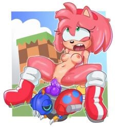 amy_rose badnik boobtardd breasts dildo_bike female footwear handwear handwear_and_footwear_only moto_bug pussy_juice pussy_juice_drip robot sex_toy sonic_(series) sonic_the_hedgehog_(series) vaginal