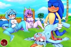 anthro anthro_on_feral aquatic_dragon blush crossover dexstar dolphin dragon eastern_and_western_character female female_protagonist feral foursome freedom_planet galaxytrail hedgehog looking_at_another looking_at_partner looking_pleasured male male_protagonist masturbating masturbation my_little_pony nude nude_female nude_male pony rainbow_dash_(mlp) sash_lilac sonic_(series) sonic_legacy sonic_the_hedgehog sonic_the_hedgehog_(series) tempest_the_dolphin vaginal_penetration video_games water_dragon