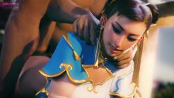 1boy 1girls 3d 3d_(artwork) ambiguous_penetration animated asian asian_female ass backsack big_ass big_breasts big_butt big_penis blender blender_(software) bottomless bubble_ass bubble_butt capcom chun-li clothed_female_nude_male curvy enjoying excited fingers_in_mouth fishhooking hourglass_figure jockey_position looking_pleasured no_sound pleasure_face police_hat prone_bone sensual street_fighter street_fighter_6 tagme thick_ass thick_thighs video wanksy wide_hips