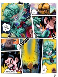 1boy 2girls dragon_ball dragon_ball_gt kamjordan23 rule_63 san_xing_long si_xing_long son_goku