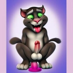 ai_generated anal_sex anthro dildo dildo_in_ass furry gay gay_anal gay_sex homosexual male male_only projectai23 sitting_on_dildo stable_diffusion talking_tom talking_tom_and_friends_(series) tongue_out