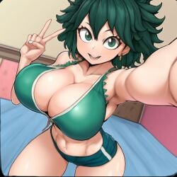 ai_generated boku_no_hero_academia female_deku genderswap_(mtf) green_hair izuku_midoriya izumi_midoriya krystalizedart midoriya_izuku my_hero_academia rule_63 solo