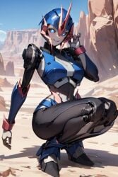 ai_generated arcee arcee_(prime) crouching crouching_female ducking thick_thighs transformers transformers_prime