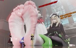 3d 3d_(artwork) 3d_model 5girls barefoot chamber_dragonmaid dragon_girl duel_monster feet female foot_fetish foot_worship giantess horns house_dragonmaid kitchen_dragonmaid laundry_dragonmaid maid minigirl parlor_dragonmaid sitting smolsizecat soles sweat sweaty_feet tail toes yu-gi-oh!