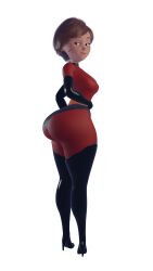 heels helen_parr heperson milf seductive seductive_look the_incredibles thick thick_ass thick_legs thick_thighs thigh_highs transparent_background