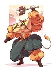 bodybuilder bulge furry hyper hyper_balls hyper_bulge hyper_cock hyper_genitalia hyper_penis hyper_testicles male male_only muscles muscular muscular_arms muscular_male muscular_thighs ratchet_(ratchet_and_clank) ratchet_and_clank whatinsomnia