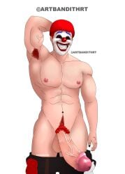 1boy bandithrt beefy big_balls big_penis clown daddy free_fire gay insano lad male male_only manly mask masked_male muscle muscles red_hair solo solo_male top_criminal