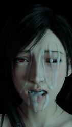 1girls 3d after_anal after_oral after_sex black_background black_hair bukkake close-up cum cum_drip cum_in_mouth cum_on_face cumshot eyelashes eyeliner eyeshadow facial female female_only final_fantasy final_fantasy_vii final_fantasy_vii_remake long_hair looking_at_viewer nude oral petite red_eyes slim solo square_enix tagme tifa_lockhart zxcvxex