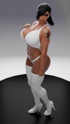 1girls 3d abs animated ass big_ass big_breasts bikini black_hair blender_(software) blizzard_entertainment breasts curvy curvy_body curvy_female curvy_figure dark-skinned_female dark_skin egyptian egyptian_female female female_only grvty3d high_heels long_hair muscular muscular_female no_sound overwatch pharah shiny_skin solo solo_female solo_focus swimsuit tagme tan tan_body tan_skin tattoo thick thick_legs thick_thighs video voluptuous voluptuous_female wide_hips