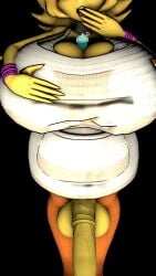 3d 3d_(artwork) big_ass big_balls big_breasts big_penis boob_window breasts_bigger_than_head chica_(cally3d) chica_(fnaf) chiku clothed five_nights_at_freddy's fredina's_nightclub futa_only futanari horsecock huge_balls huge_breasts huge_cock hyper_penis nilfkana no_bra penis robot robot_girl