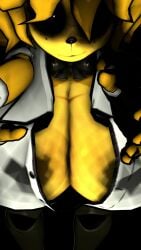 3d 3d_(artwork) big_ass big_breasts boob_window breasts_bigger_than_head clothed female female_only five_nights_at_freddy's fredina's_nightclub golden_freddy_(fnaf) golden_fredina_(cally3d) huge_breasts nilfkana no_bra robot robot_girl type_0