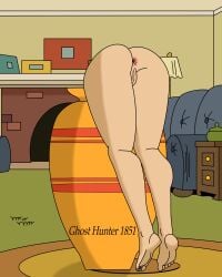 1girls anus anus_peek ass ass_bigger_than_head barefoot bubble_ass bubble_butt commentary_request female female_only ghosthunter1851(artist) huge_ass huge_thighs lori_loud stuck stuck_in_object the_loud_house vase wide_hips wilson_perez