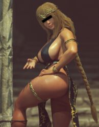 1girls 3d ass big_ass big_breasts blonde_hair breasts elden_ring female female_only fromsoftware light-skinned_female light_skin milf queen_marika_the_eternal voluptuous