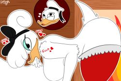 ahe_gao anatid anseriform anthro avian bedroom_eyes big_breasts bird bodily_fluids breasts christmas_stocking clothing colty8 comfy cozy cum cum_in_mouth cum_inside daisy_duck deepthroat disney donald_duck drinking drinking_cum duck ducktales ducktales_(2017) duo fellatio female fireplace genital_fluids hi_res kneeling kneeling_oral_position kneeling_sex legwear legwear_only looking_pleasured male male/female mostly_nude narrowed_eyes nude oral penile romantic sailor_hat seductive sex stockings stockings_only swallowing