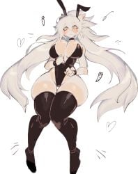 animal_ears big_breasts blush breasts bunnysuit genderswap_(mtf) human humanized rule_63 sega silver_the_hedgehog silvia_the_hedgehog sonic_(series) sonic_the_hedgehog_(series) thick_thighs thighhighs thighs usa37107692 white_hair yellow_eyes