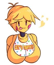 bib chica_(fnaf) chica_(fnia) cute five_nights_at_freddy's five_nights_in_anime large_breasts parody yellow_hair