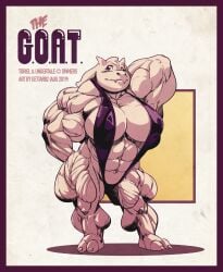 2d abs biceps big_breasts big_muscles breasts color female gettar82 goat huge_breasts large_breasts large_muscles muscles muscular muscular_arms muscular_female muscular_legs muscular_thighs needs_more_mass needs_smaller_waist pecs purple_eyes toriel undertale undertale_(series)