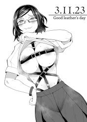 1girls big_breasts blush breasts busty curvaceous curvy curvy_body curvy_female curvy_figure female glasses kannovaku large_breasts original skirt smile smiling ukavonnak voluptuous whaen_(kannovaku)