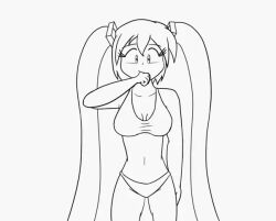 animated barely_contained barely_contained_breasts bikini breast_expansion gigantic_breasts hatsune_miku nipples overflow solo thiridian vocaloid