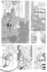 cake comic crossdressing gay girly greyscale male miu rio_(miu) skirt stockings