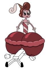 ass_bigger_than_head ass_focus baroness_von_bon_bon big_ass breastless clothed cuphead_(game) facesitting female huge_ass hyper_ass thinkbc