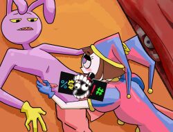 censored fellatio female jax_(the_amazing_digital_circus) oral pomni pomni_(the_amazing_digital_circus) straight tagme the_amazing_digital_circus