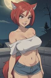 1girls ai_generated big_breasts bonnieaiart breasts deviantart_url disney furry furry_breasts furry_female furry_only human moon outdoors png solo standing tree w.i.t.c.h. will_vandom wolf_girl wolfgirl