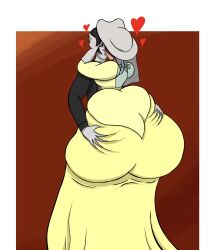 ass_bigger_than_head ass_focus ass_grab big_ass clothed disney female huge_ass hyper_ass kissing melody_time slue-foot_sue thinkbc