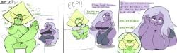 2023 2d 2futas amethyst_(steven_universe) balls bed bedroom big_balls big_breasts big_penis breasts bulge cartoon_network caught cleavage clothed clothing color comic commission covering dialogue duo edging embarrassed embarrassed_nude_futa english_text erection erection_under_clothes eyewear flustered futa_only futanari gem_(species) half-closed_eyes hand_on_penis huge_breasts huge_cock humanoid humanoid_penis indoors large_balls large_breasts large_penis looking_at_another masturbation navel nipples no_nut_november nude nude_futanari on_bed oogabutt penis penis_under_clothes peridot_(steven_universe) precum purple_body purple_skin shortstack sitting smooth_penis steven_universe text walk-in white_hair