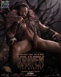 aaron_taylor-johnson editlux fakes kraven_the_hunter kraven_the_hunter_(2024) male_only marvel marvel_comics penis solo