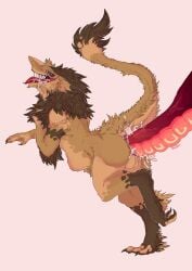 2019 absurd_res anal anal_sex anthro ass balls brown_body brown_fur fur genitals hi_res male male_only multicolored_body multicolored_fur penetration raised_tail reskaro sergal sex solo_focus stomach_bulge tail tentacle tentacle_in_ass tentacle_penetration tentacle_sex tongue tongue_out unknown_character