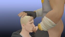 2boys 3d 3d_(artwork) blonde_hair blowjob clothed eminem eminem_(fortnite) fortnite fortnite:_battle_royale gay gay_blowjob guild_(fortnite) light_skin male male_focus male_only oral shaved_head sucking sucking_penis tagme