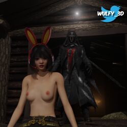 3d blender breasts cat_ears close-up crossover dbd dead_by_daylight domination egirl feet feng feng_min footjob ghostface scary_movie scream_(franchise) topless voyeur voyeurism wulfy_3d