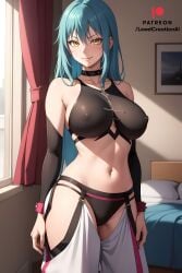 ai_generated blue_eyes blush blush_lines breasts cosplay dominant dominant_female domination fit fit_female glowing_eyes golden_eyes juri_han juri_han_(cosplay) large_breasts lewdcreationsai looking_at_viewer navel rimuru_tempest smirk smirking stable_diffusion street_fighter street_fighter_6 street_fighter_v that_time_i_got_reincarnated_as_a_slime toned toned_female toned_stomach yellow_eyes