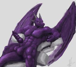 anthro dragon erection hi_res male male/male muscular phone pillow scalie solo tagme vekyn western_dragon wings