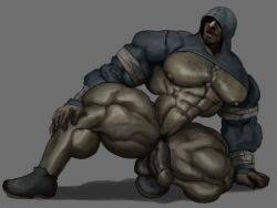 balls bara big_muscles big_penis flaccid hunter_(left_4_dead) left_4_dead male male_only muscles muscular penis remert solo solo_male spread_legs zombie