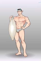 barefoot feet khanthedestroyer male male_only muscles muscular muscular_arms muscular_male muscular_thighs no_visible_genitalia